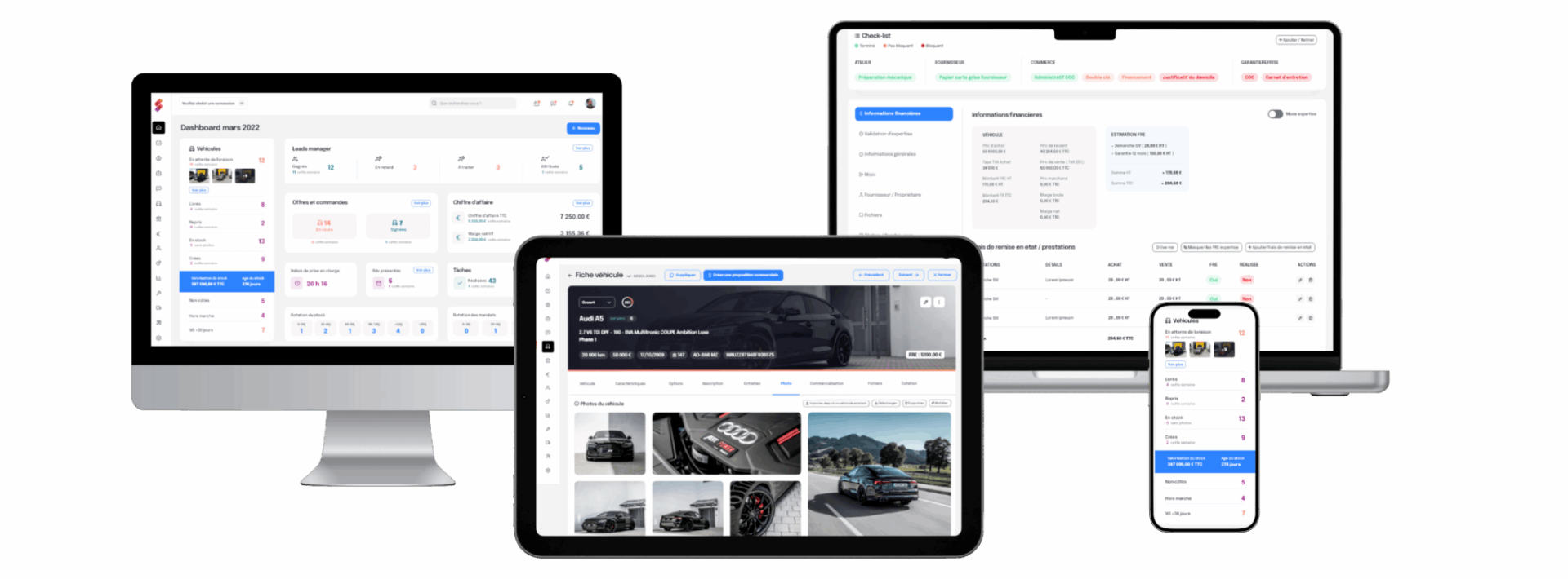 Spider VO — Interface logiciel sur desktop, tablette et mobile