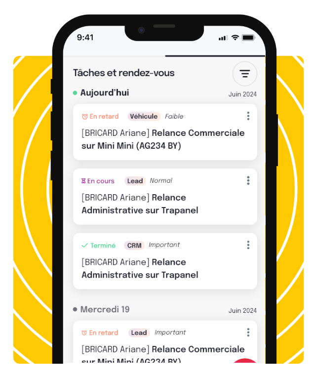 Gestion des leads app mobile